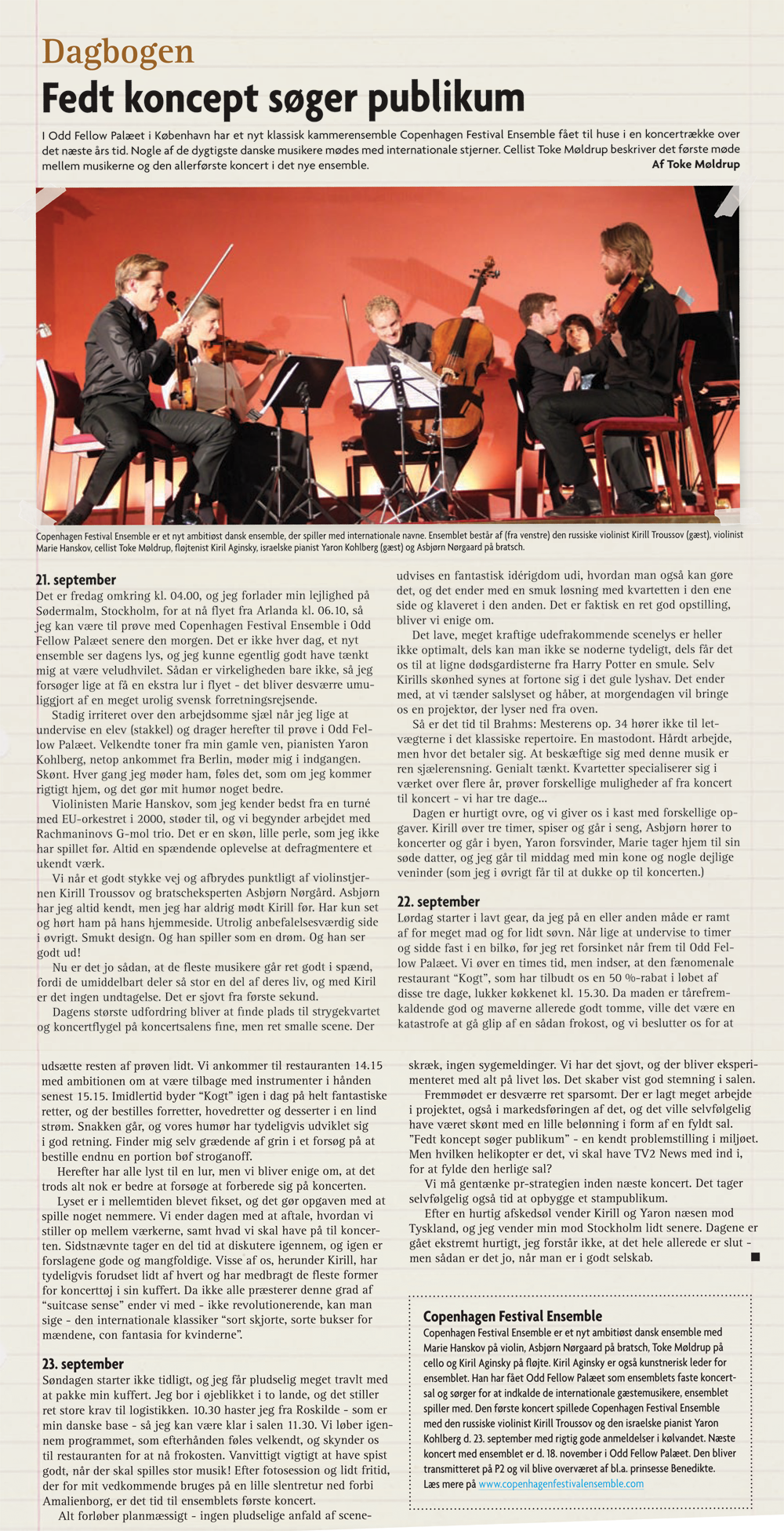 “Musikeren” magazine